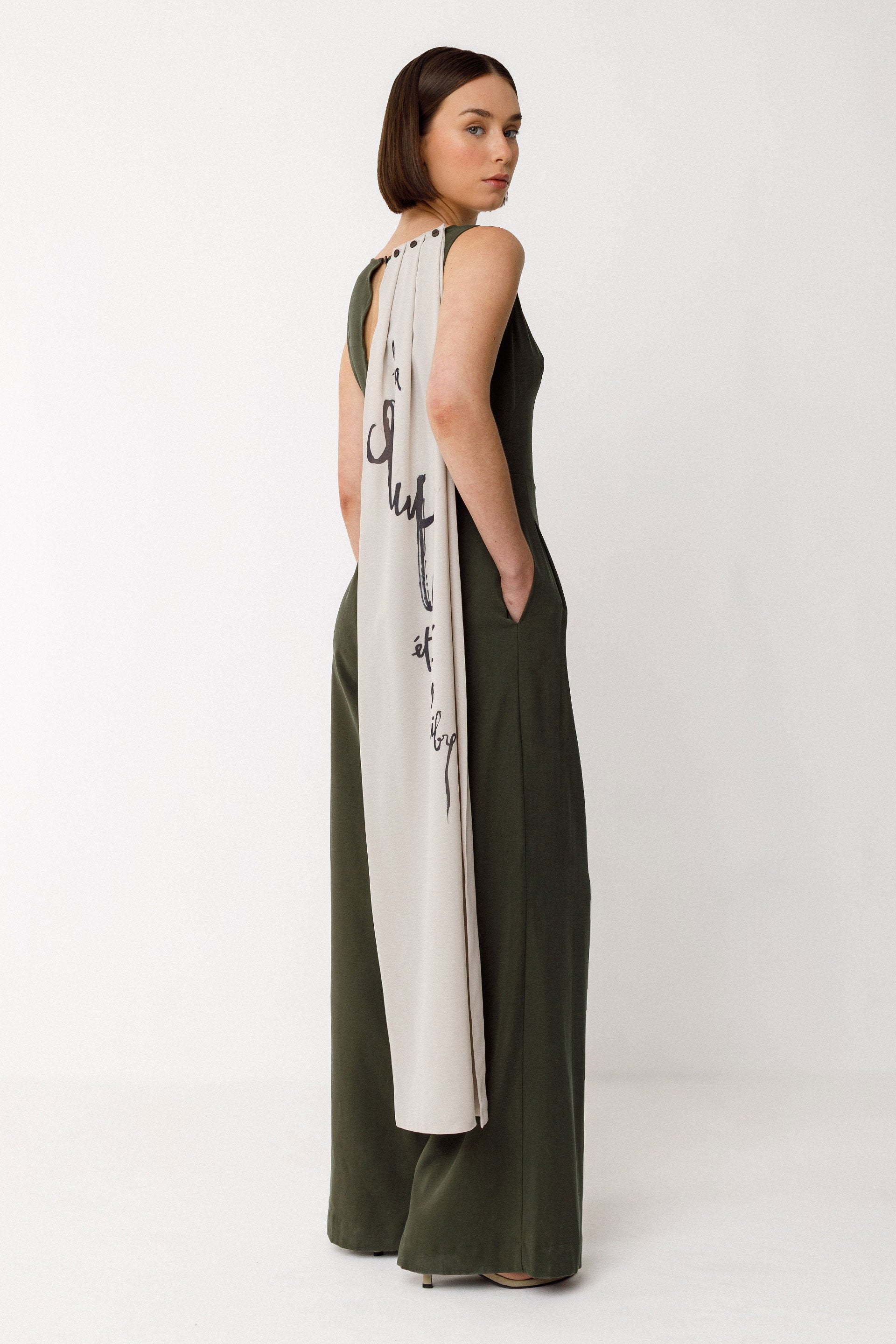 Andrea Jumpsuit in Bottle Green