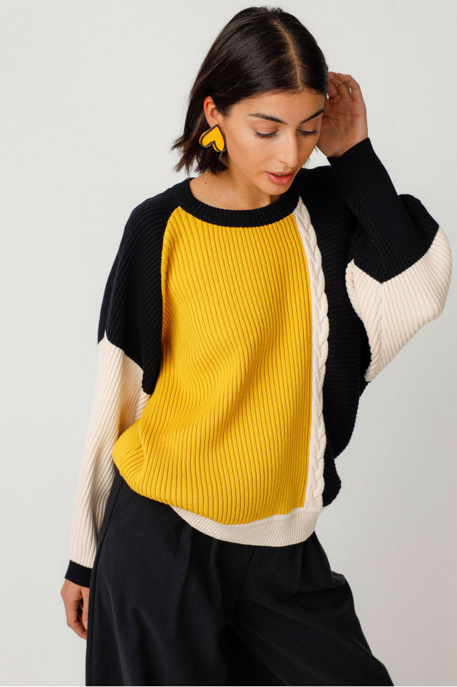 Balene-Gots Sweater in Yellow