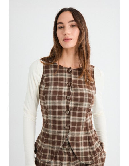 Calyp Vest in Brown