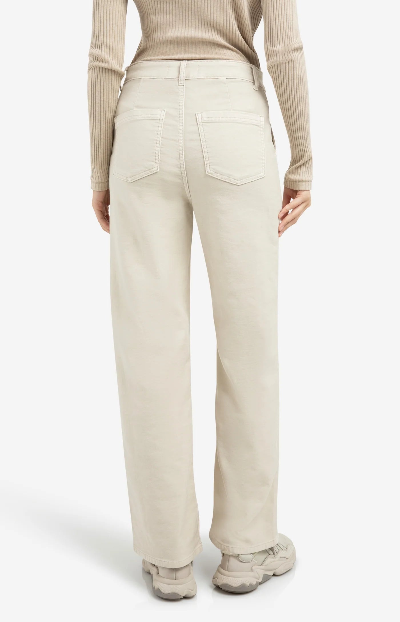 Straight Leg Cargo Trouser in Birch Beige