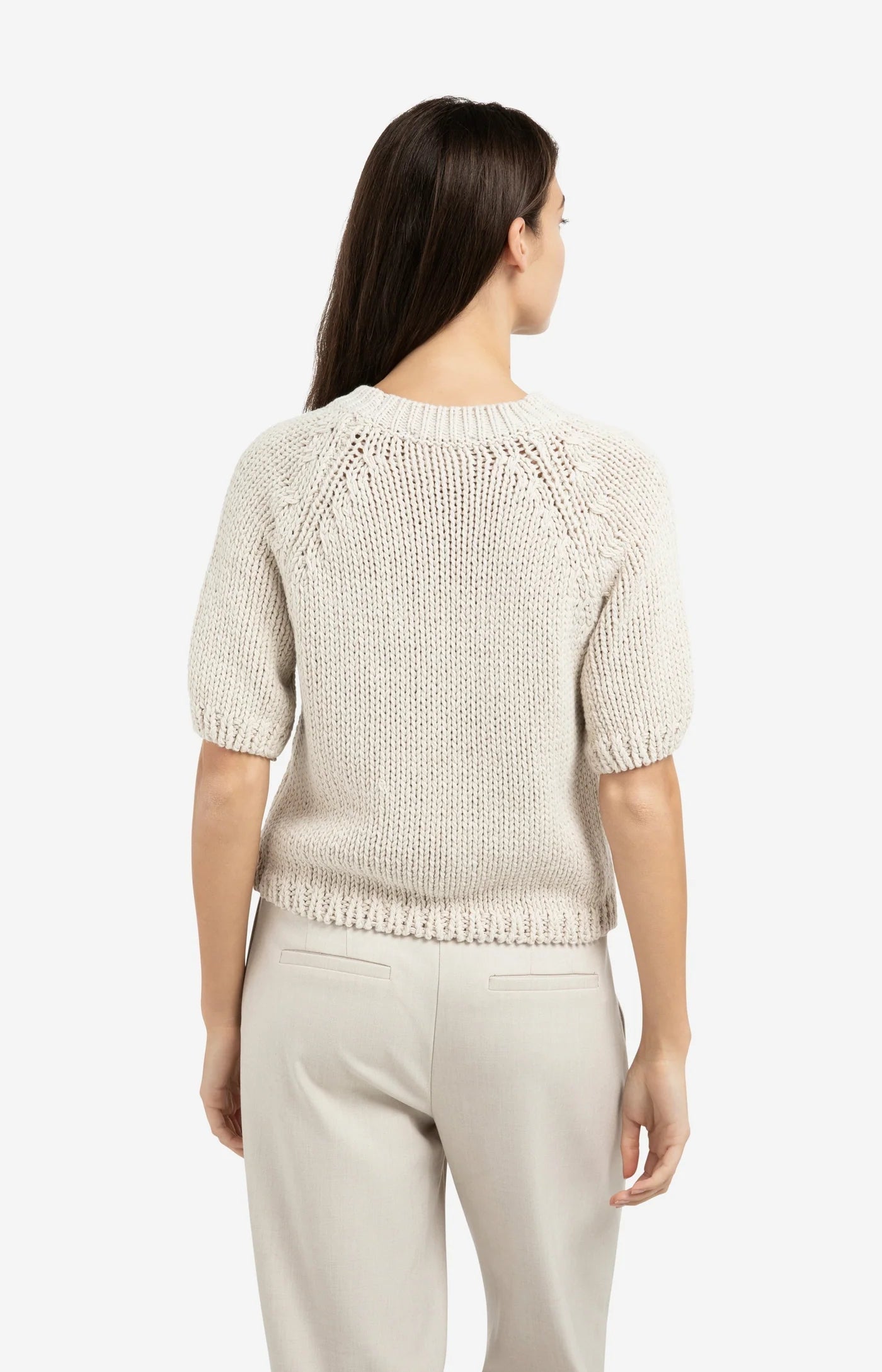 Chunky Knit Sweater in Kit Beige
