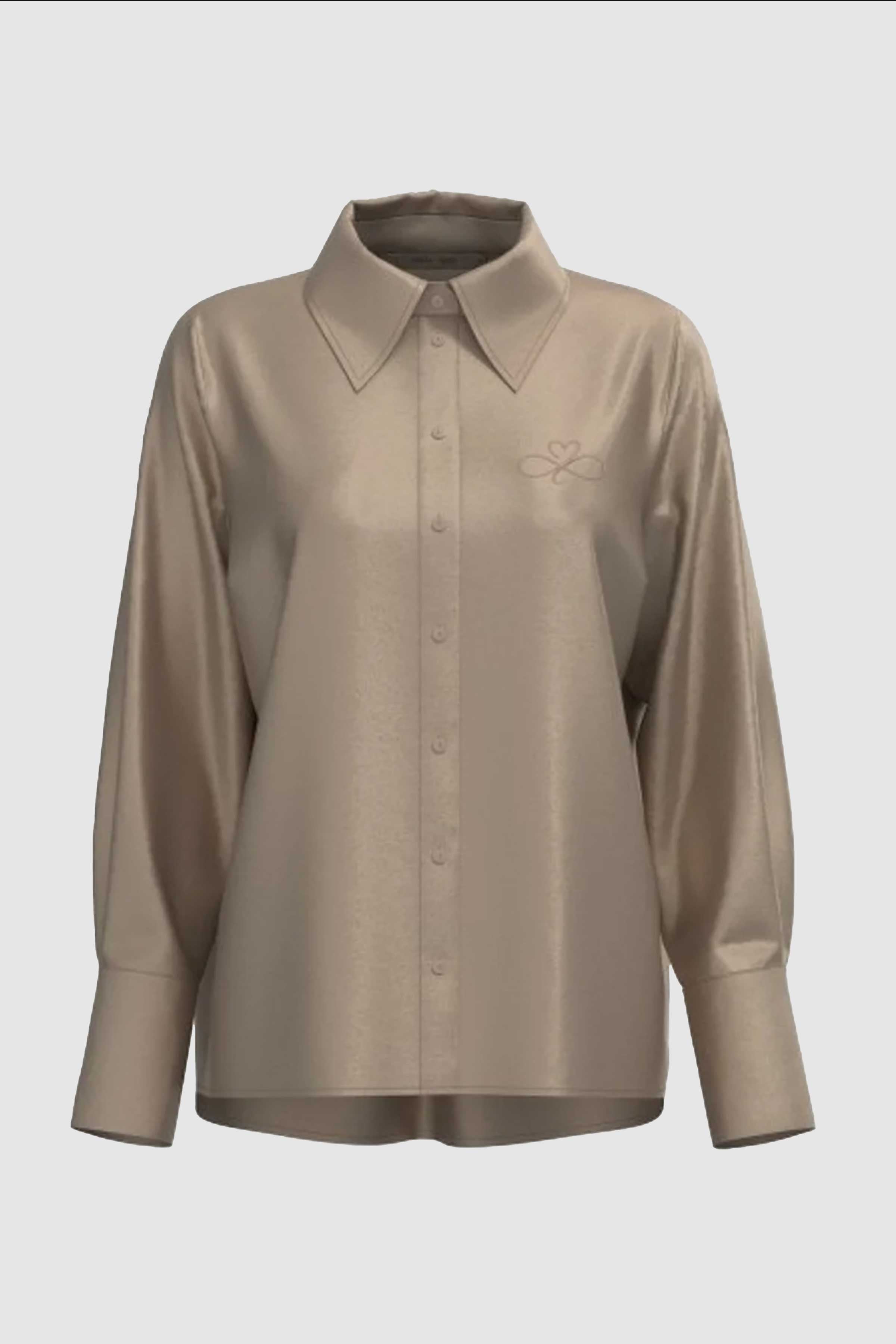 Clip Shirt in Dark Sand