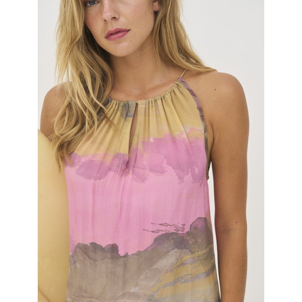 Dana Dress Long in Pink Mix