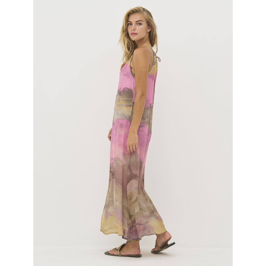Dana Dress Long in Pink Mix