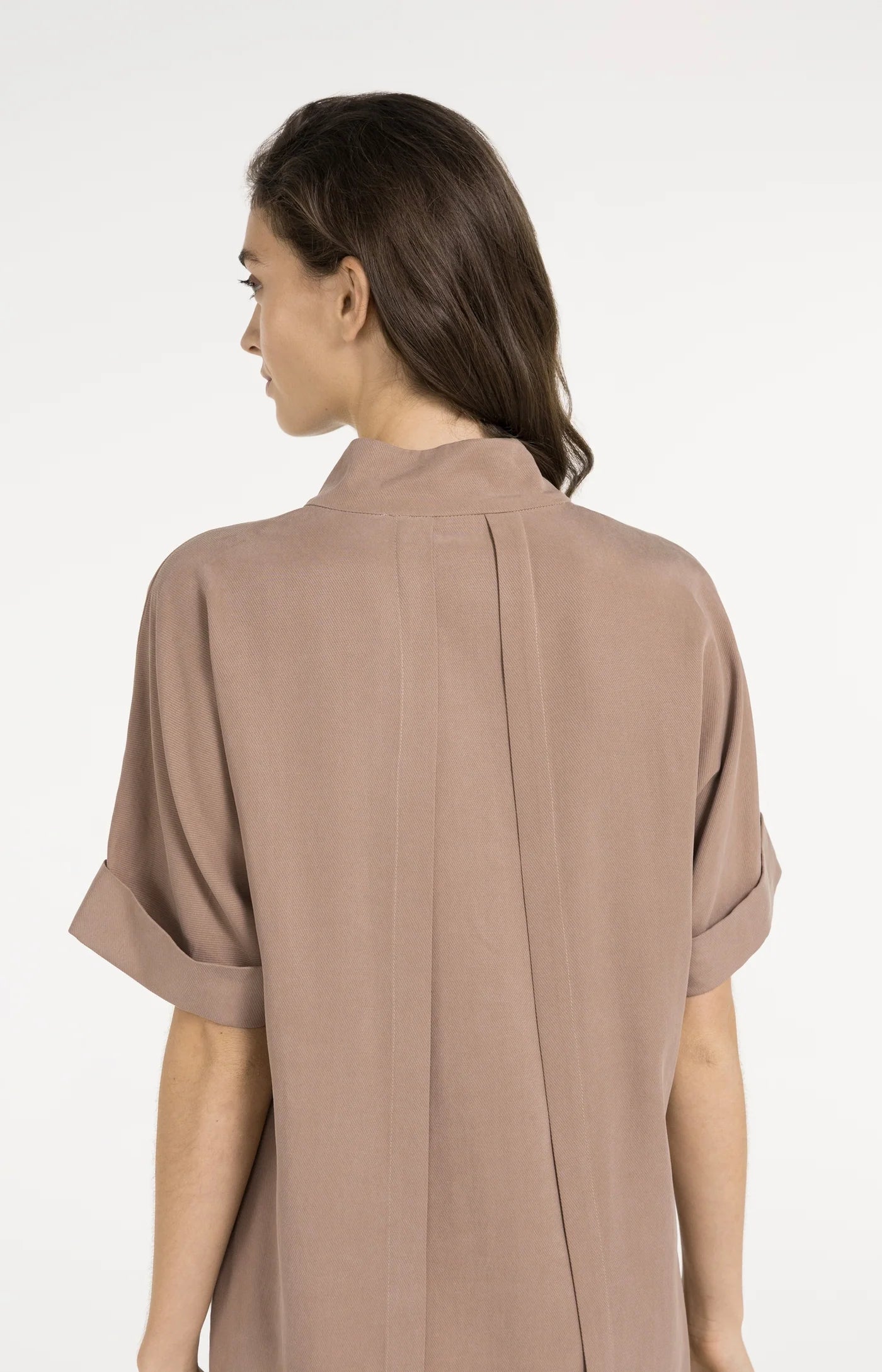 Short Sleeve Dress in Brownie Brown