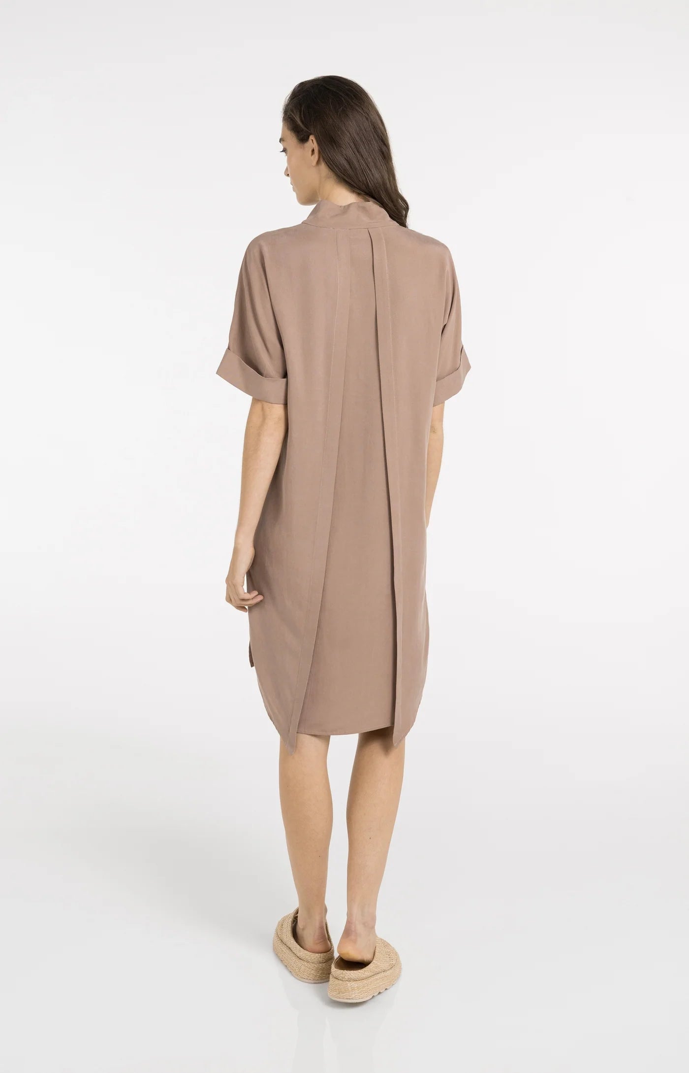 Short Sleeve Dress in Brownie Brown