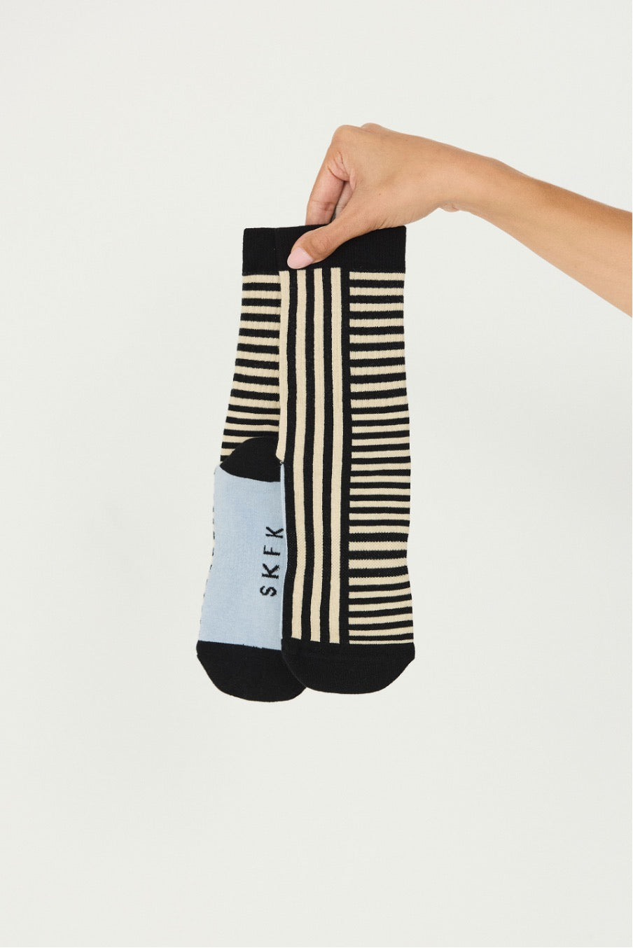 Epel Socks in Taupe Stripe