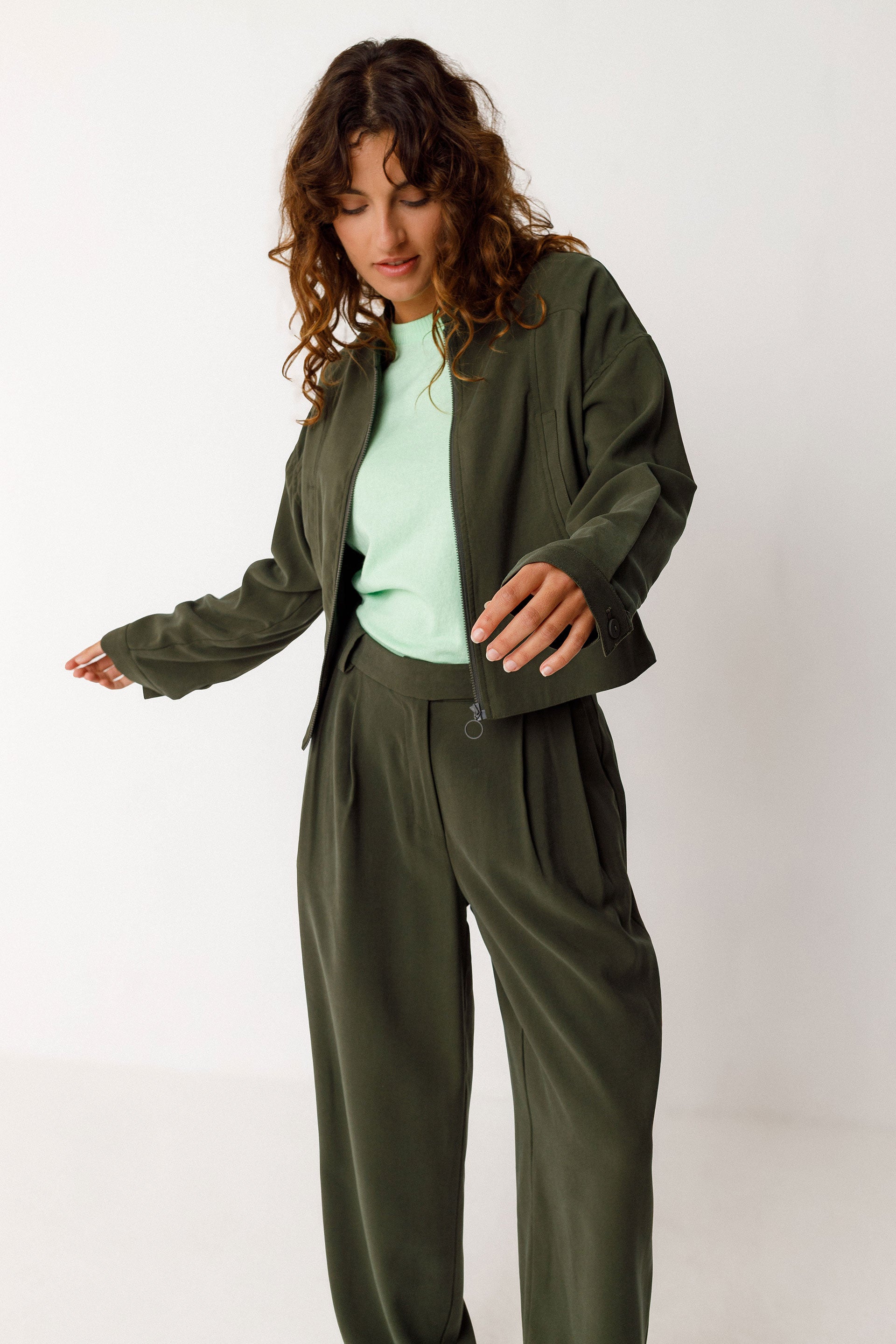 Haide Trouser in Bottle Green