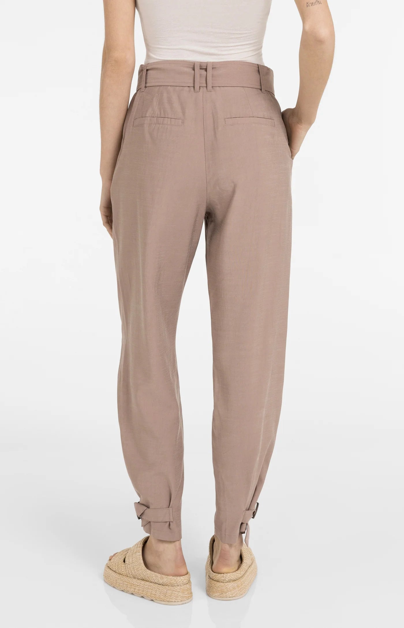 High Waist Loose Trouser in Brownie Brown