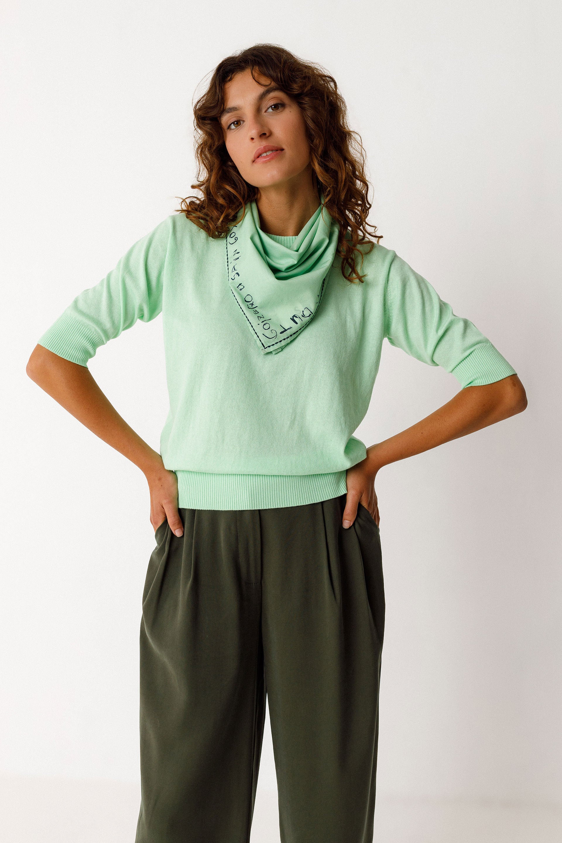 Hizkiak Gots Scarf in Light Green