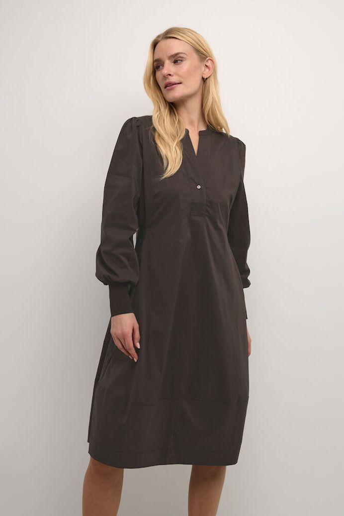 Antoinett Rib Dress in Demitasse Brown