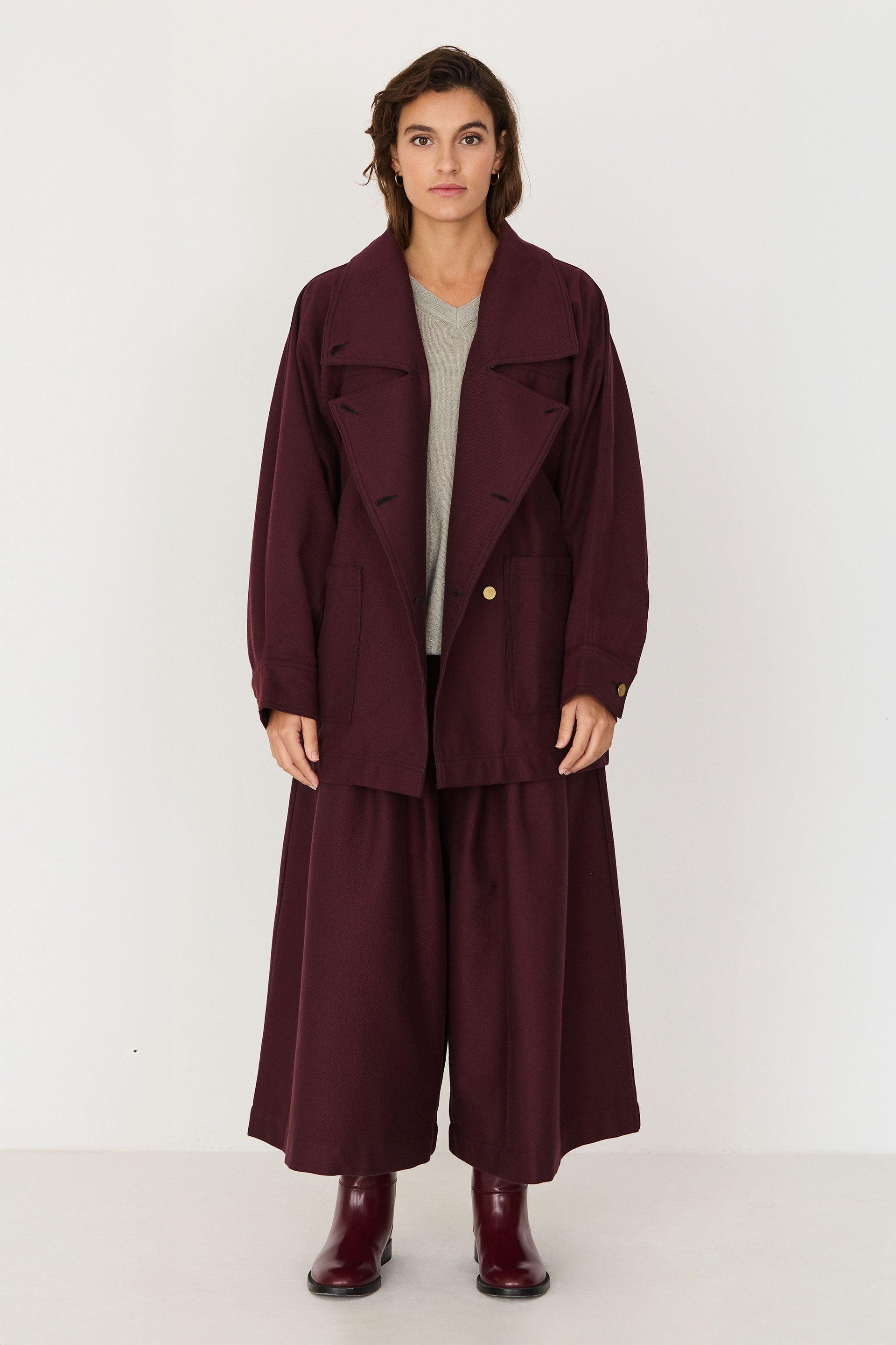 Izar-Gots Oversized Shirt in Red Melange