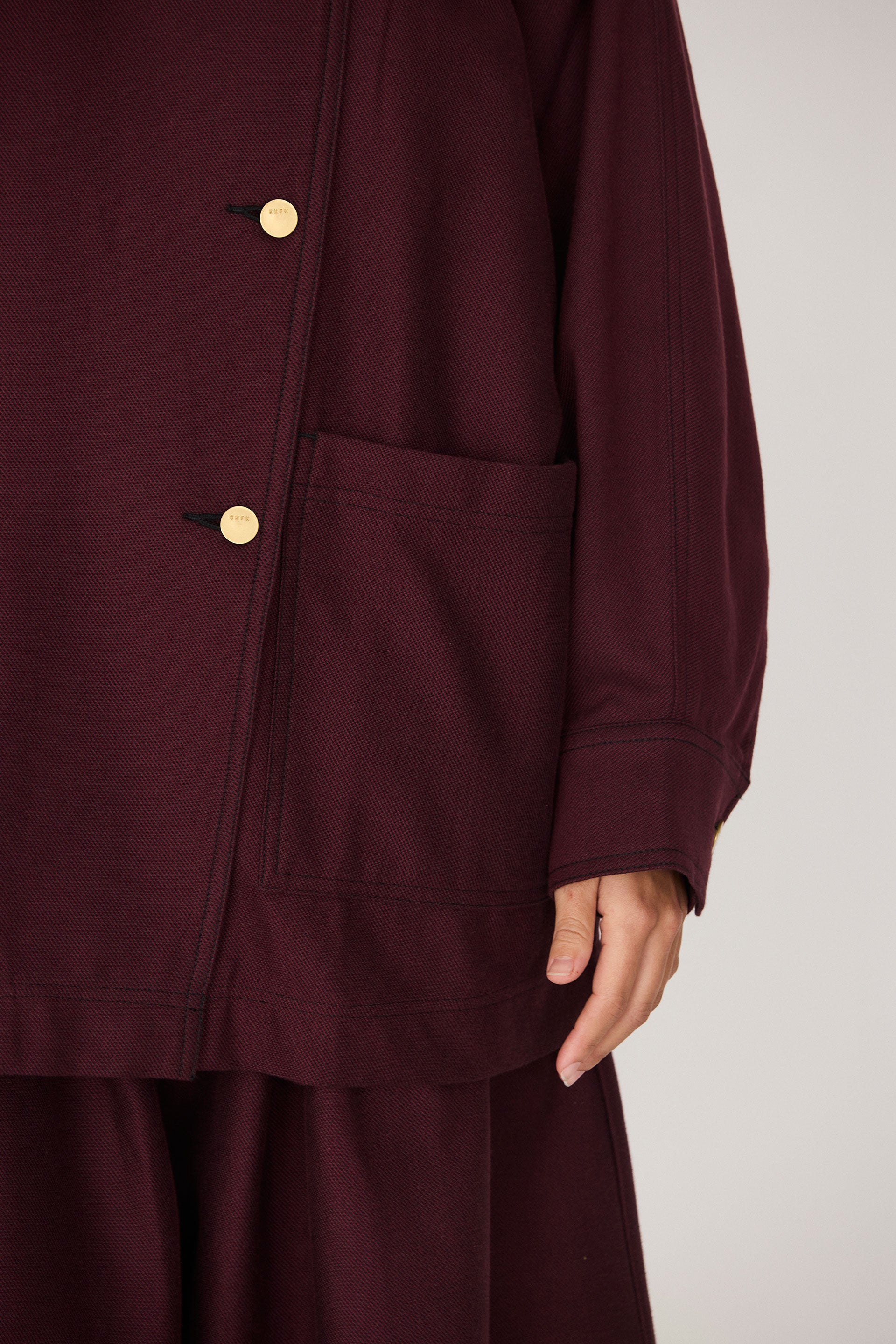 Izar-Gots Oversized Shirt in Red Melange