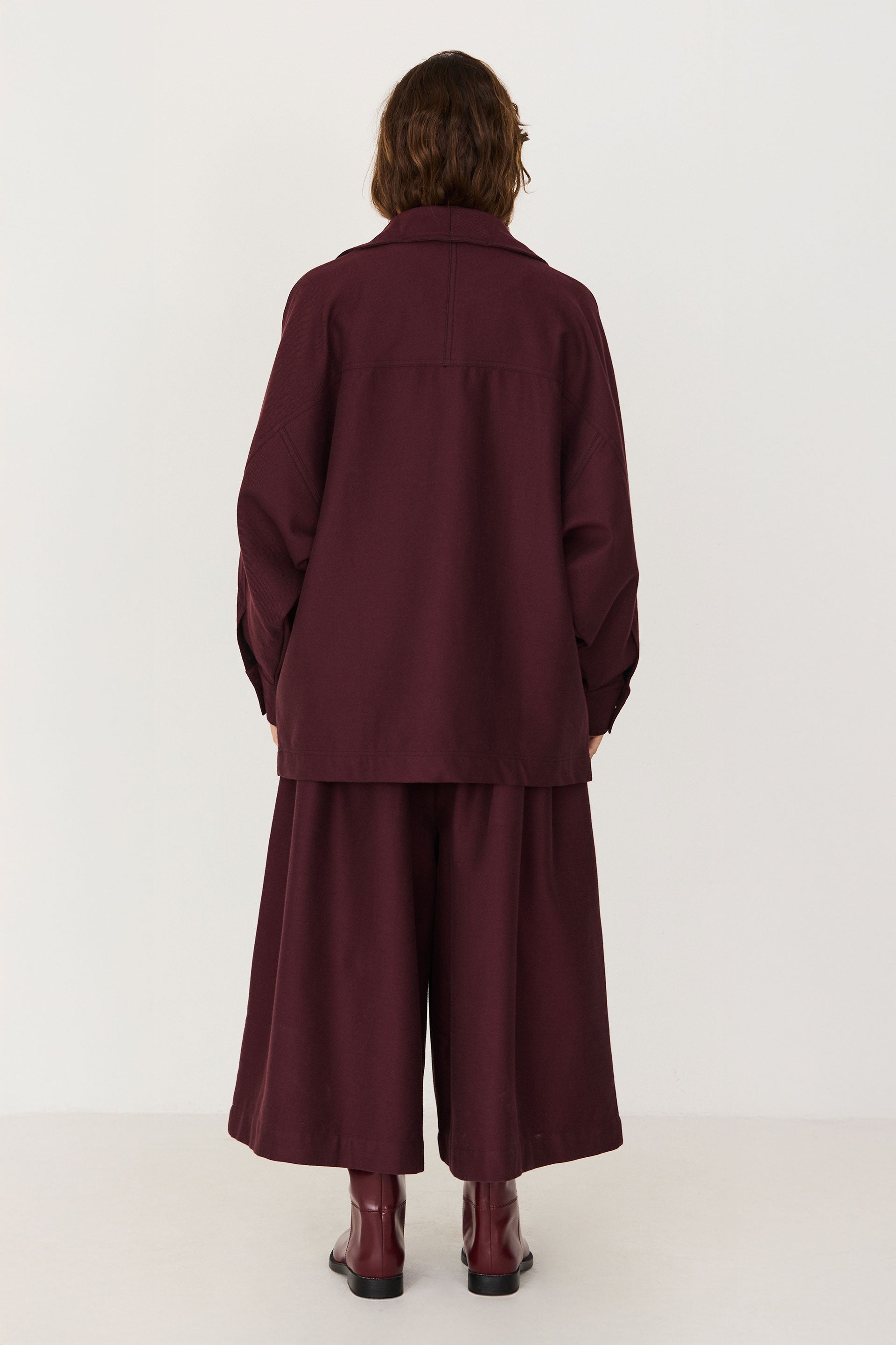 Izar-Gots Oversized Shirt in Red Melange