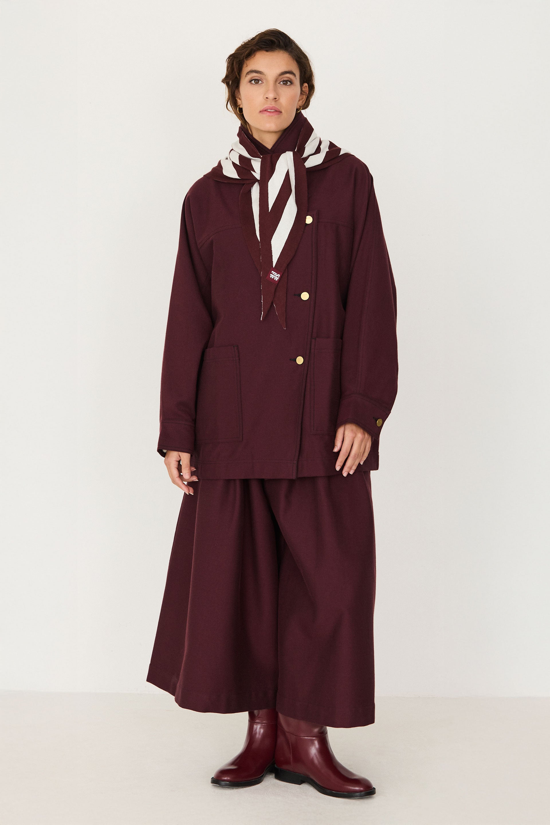 Izar-Gots Oversized Shirt in Red Melange