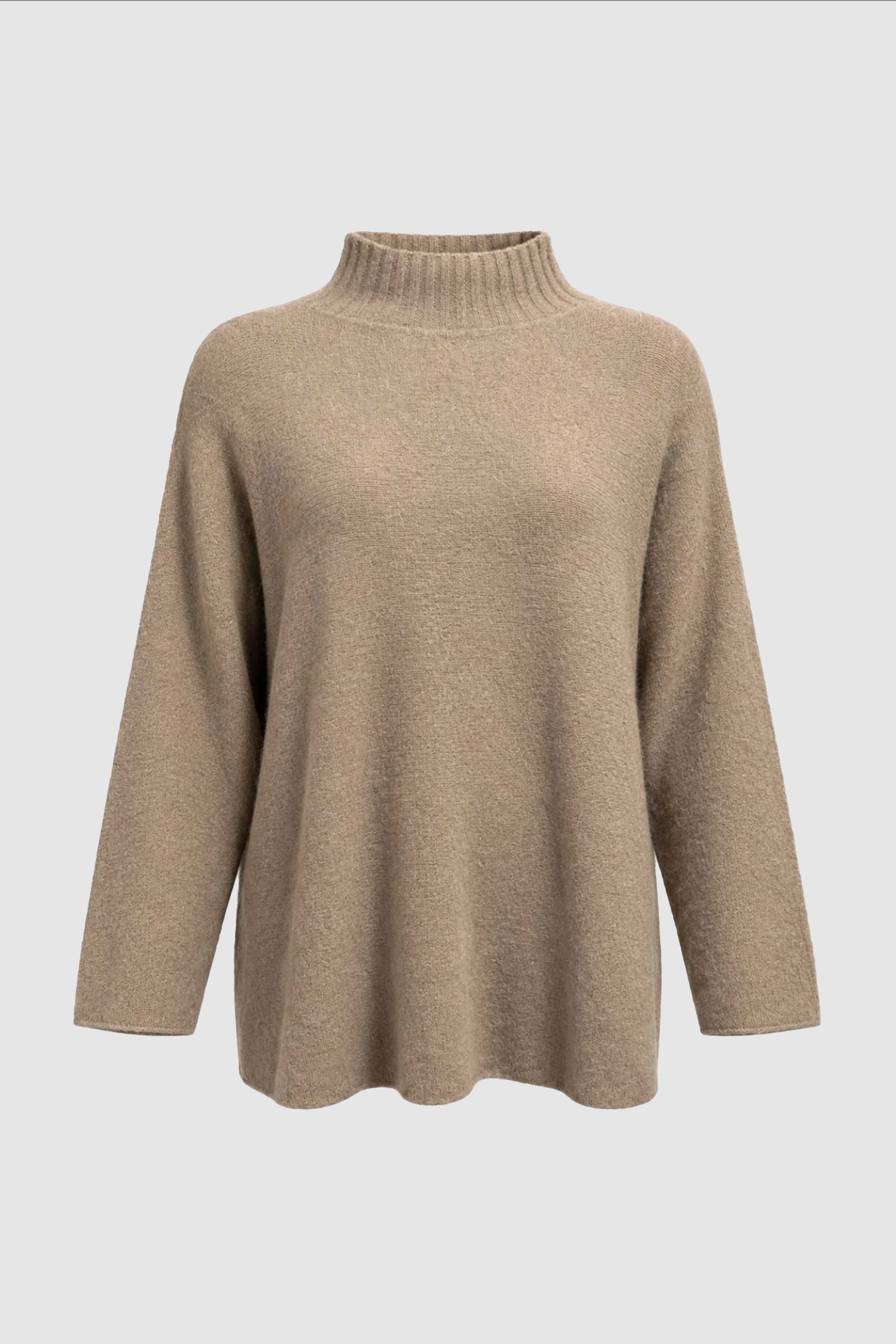 Jamie Roll Knit in Fango / Deer