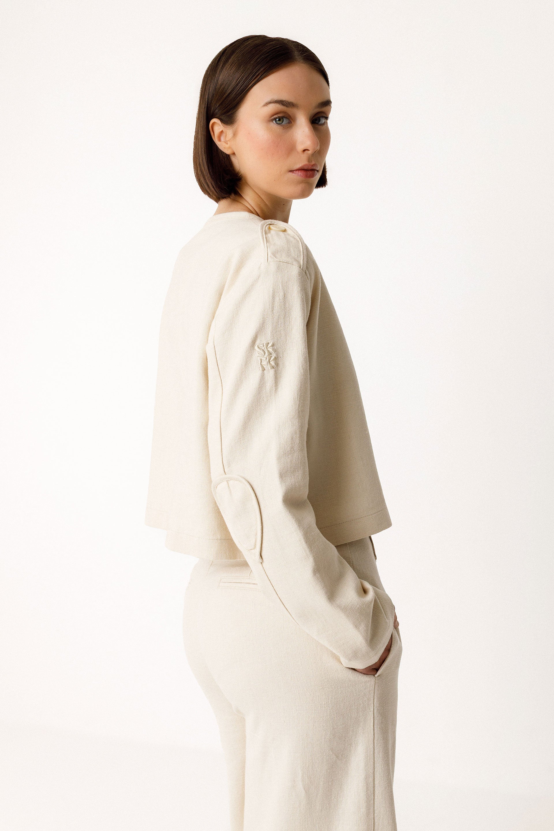 June Jacket in Ivory