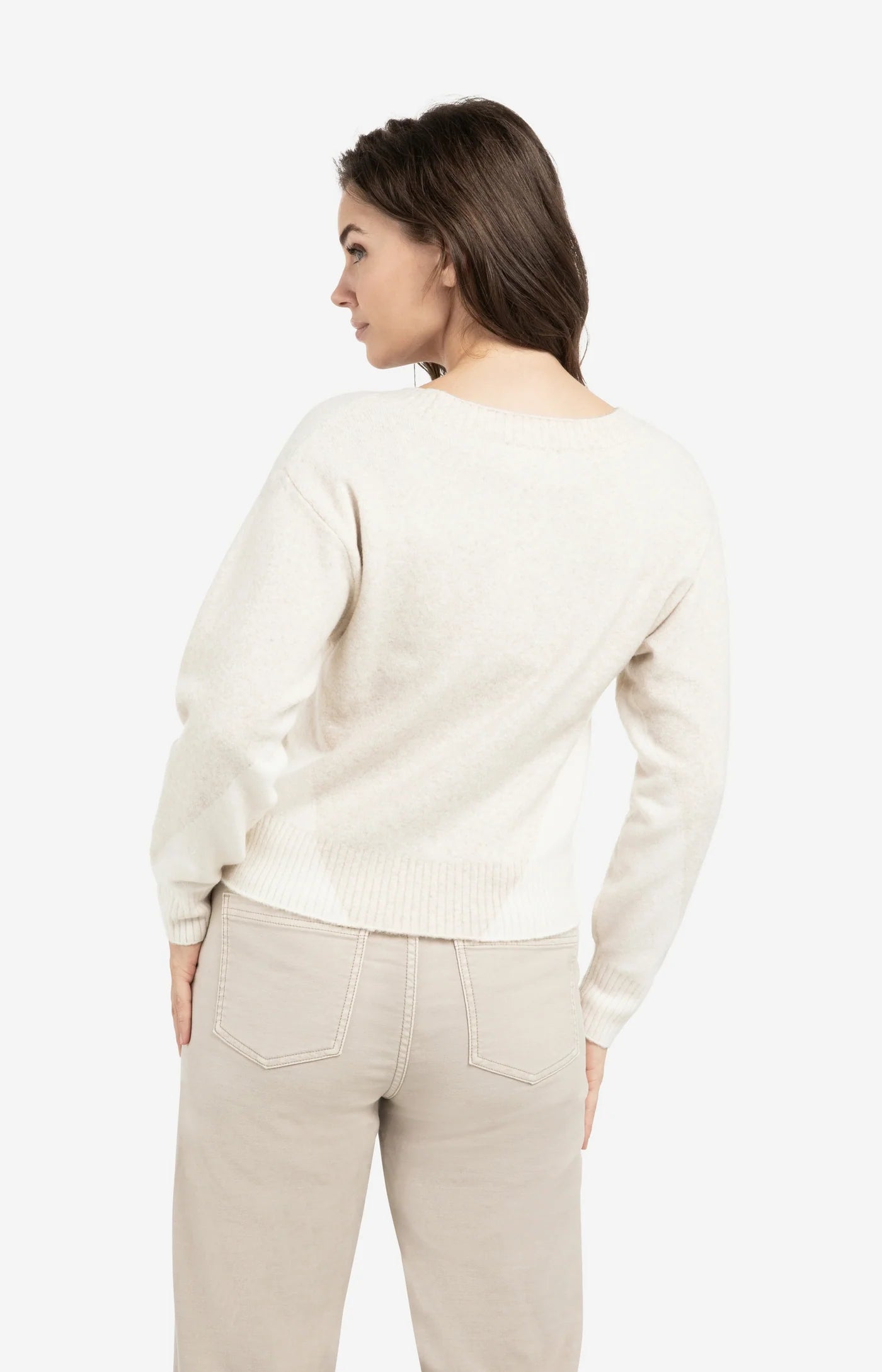 Tonal Colour Block Sweater in Heather Grey Dessin