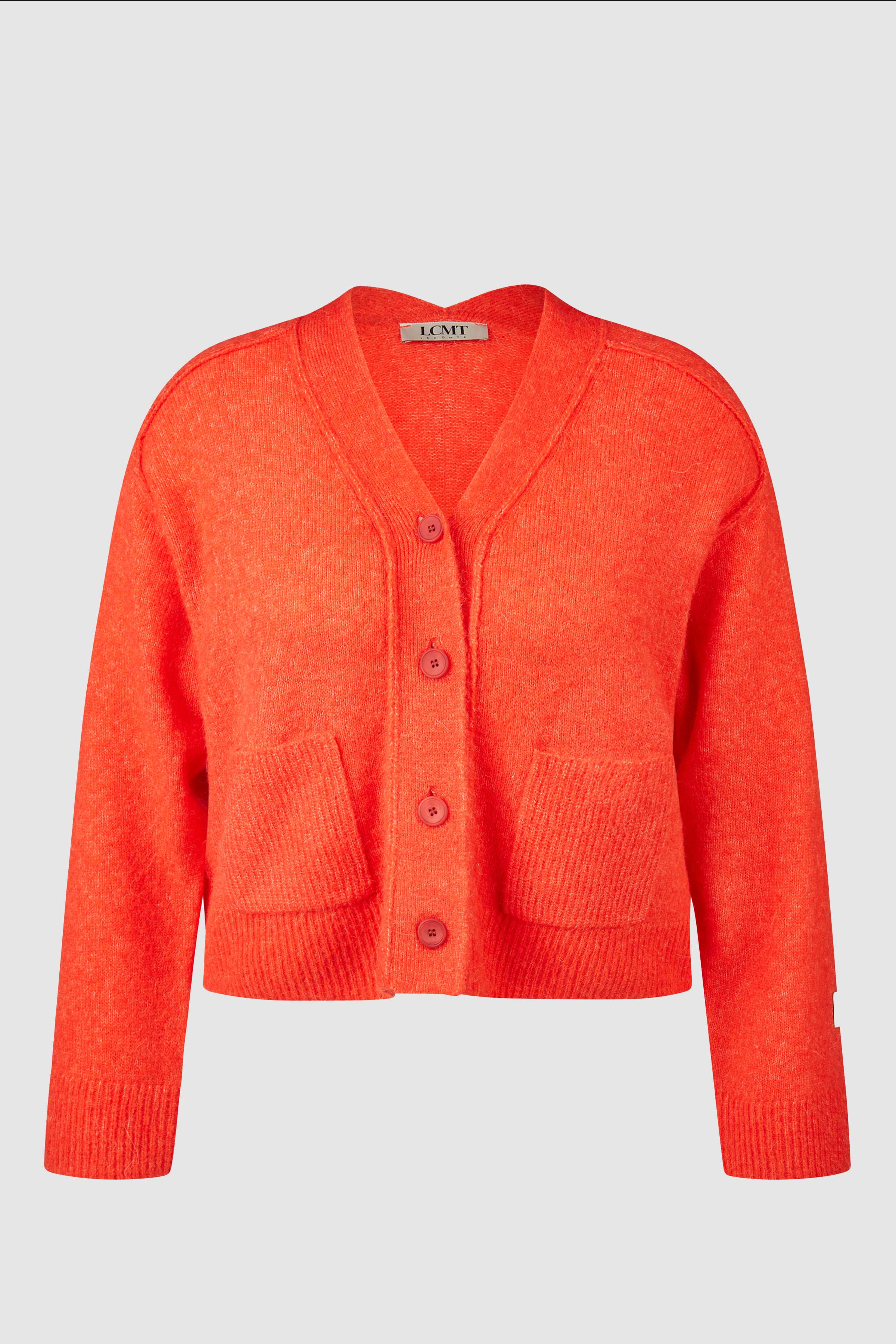 Round Neck Cardigan in Paprika