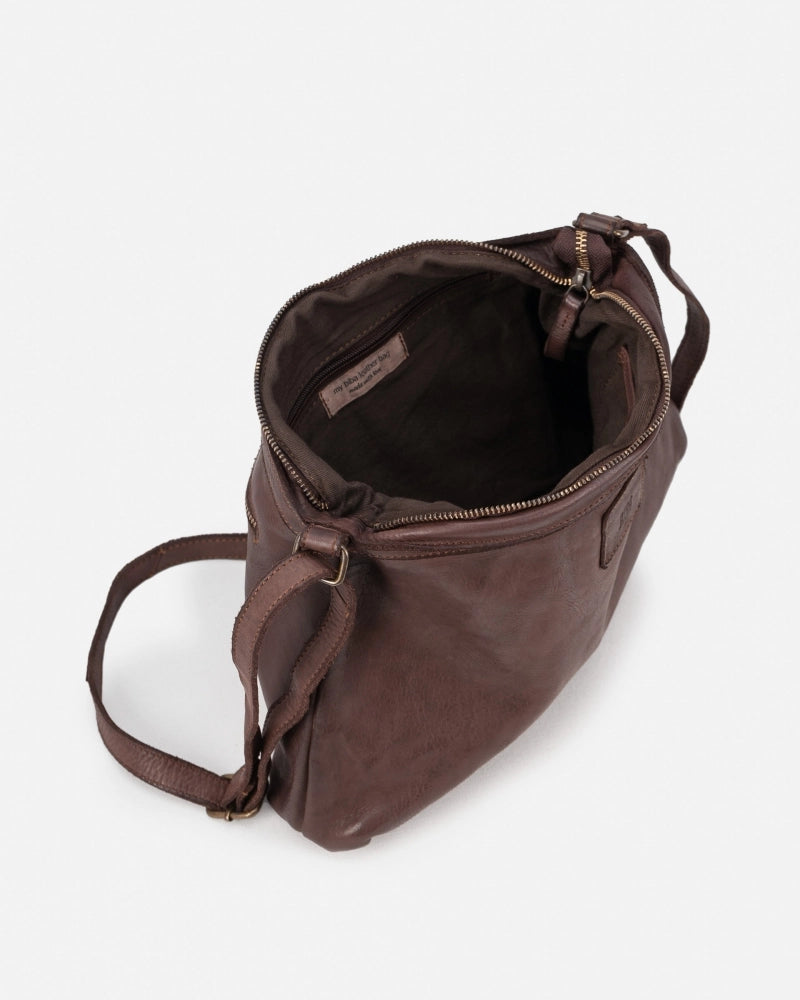 Boston Cross Bag in Dark Brown