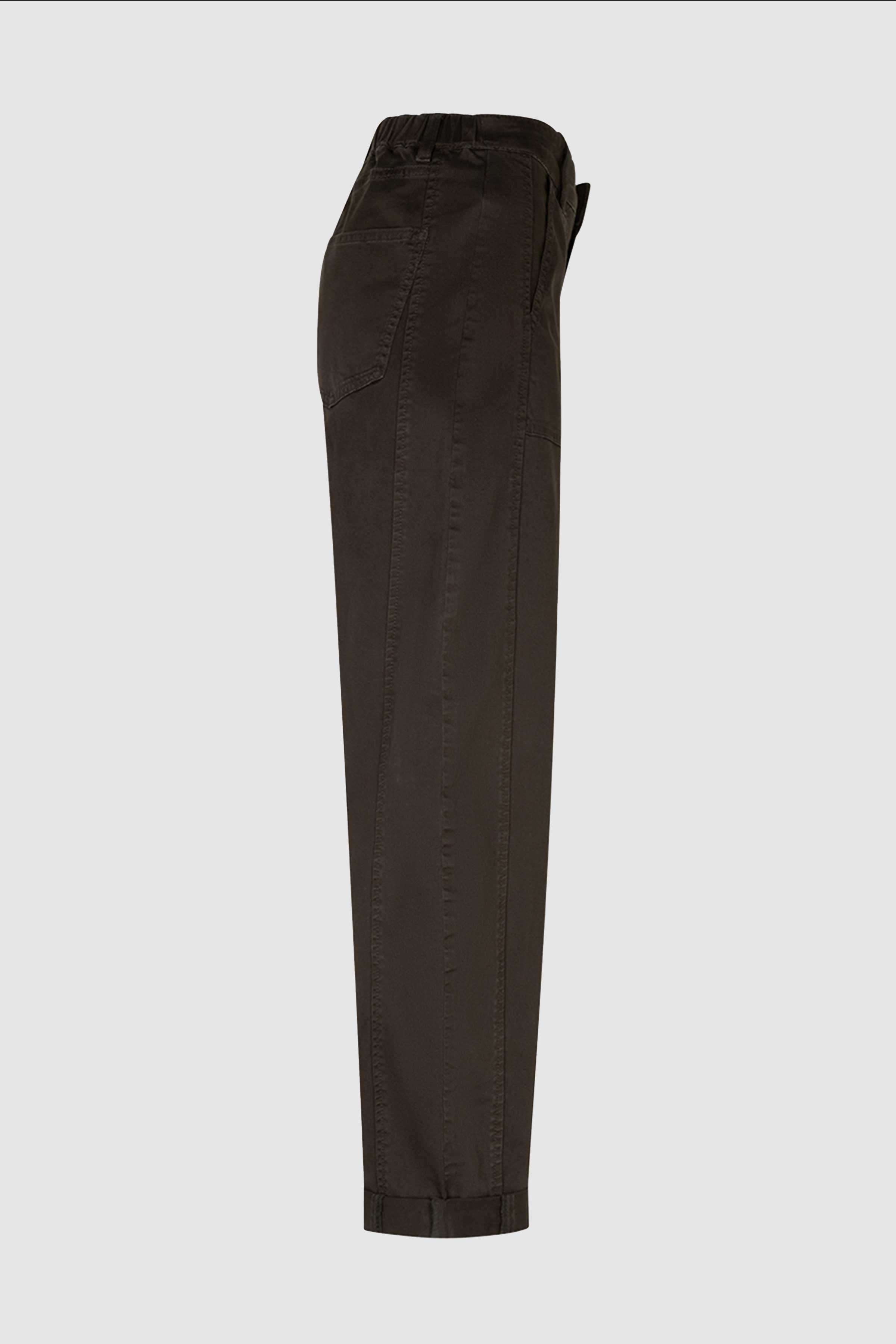 Margot Fine Twill Trousers in Dark Green