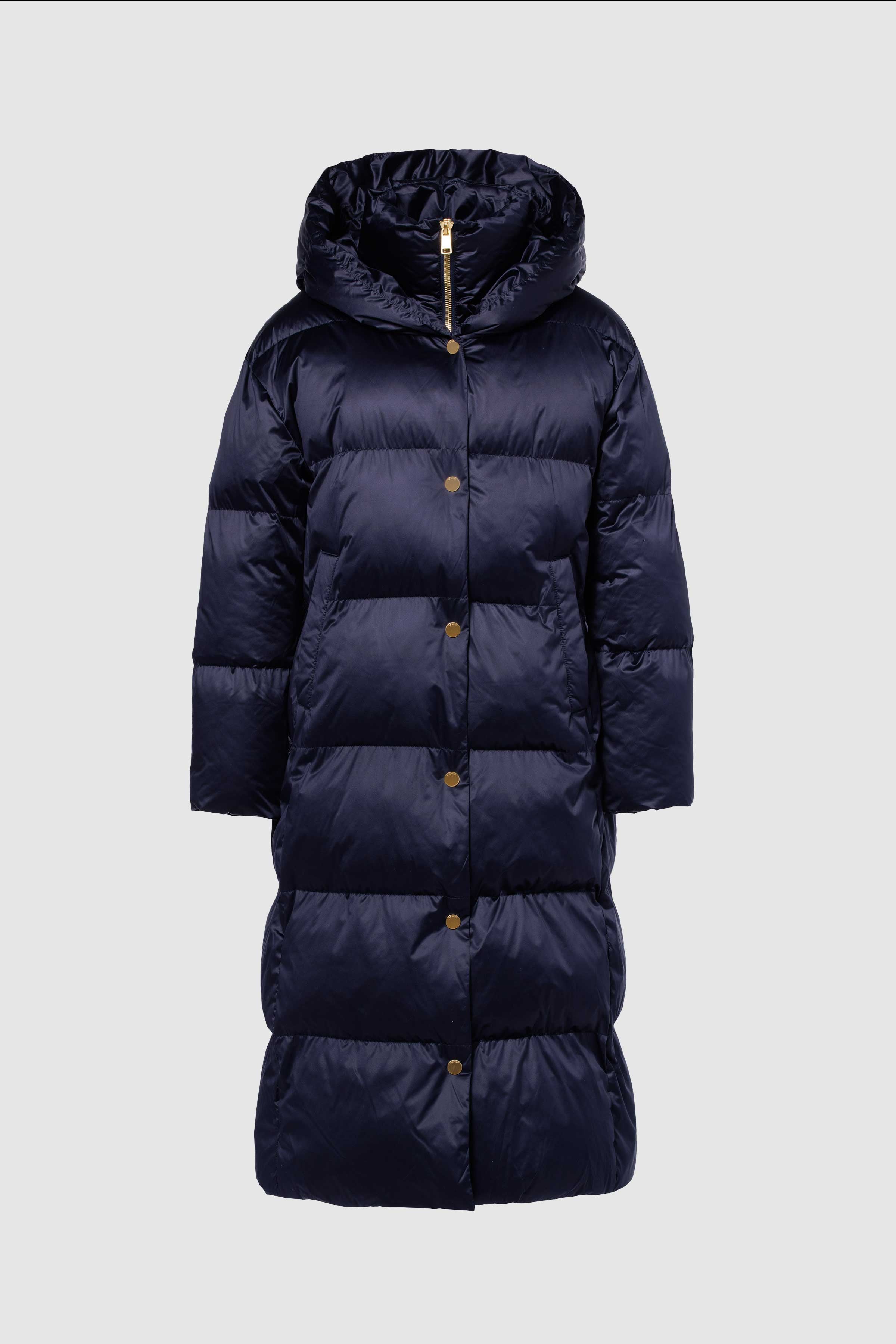Mathie Long Coat in Night Blue