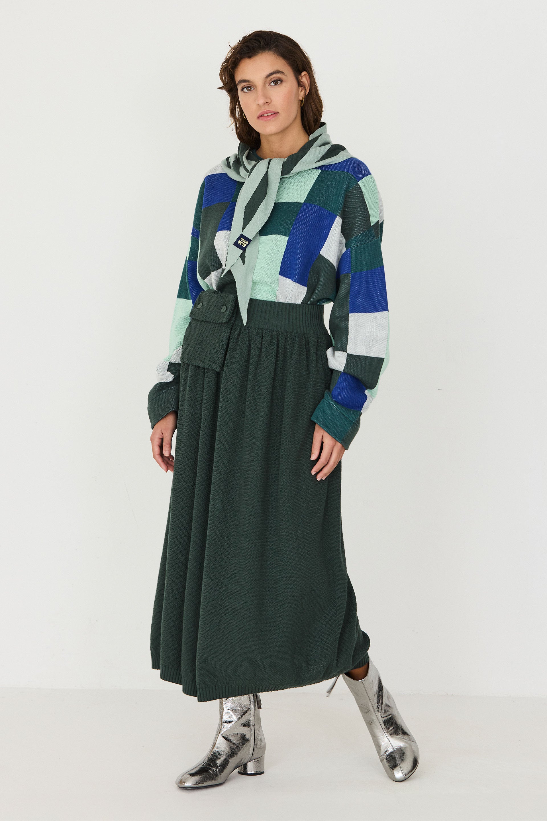 Muna-Gots Scarf in Dark Green