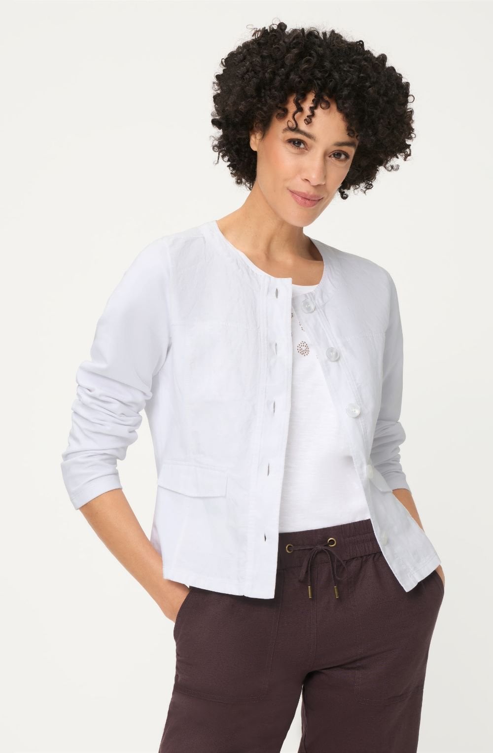 Jersey Jacket in White