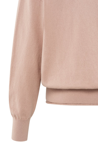 Round Neck Sweater in Dusty Pink