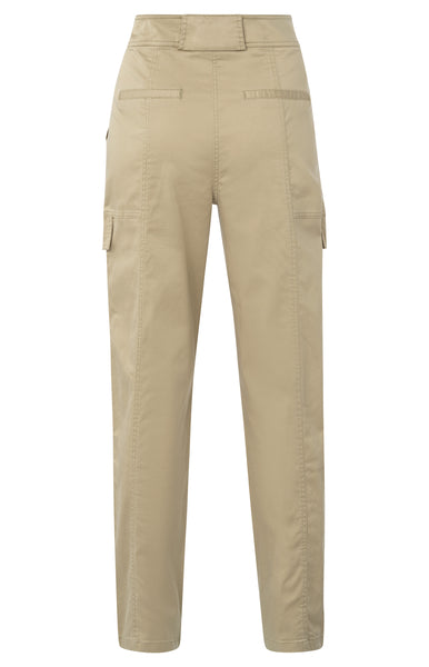 High Waist Cargo Trouser in Safari