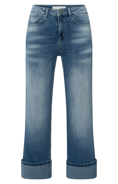 Roll Up Jeans in Blue Denim