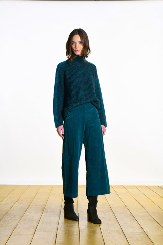 Garbo Jumper in Dark Petrol