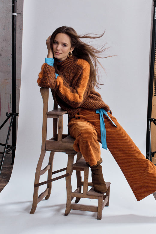 Garbo Jumper in Curcuma/Orange