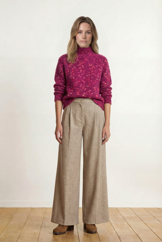 Grigio Knit in Purple Velvet