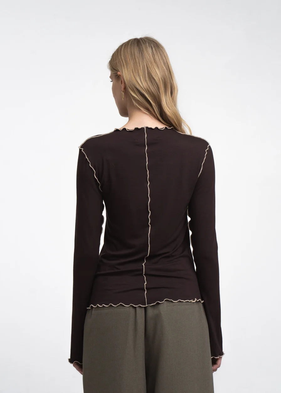 Janette Top in Brown