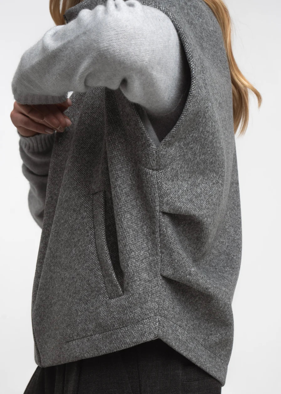 Cappa Zipper Alveare Jacket in Grey