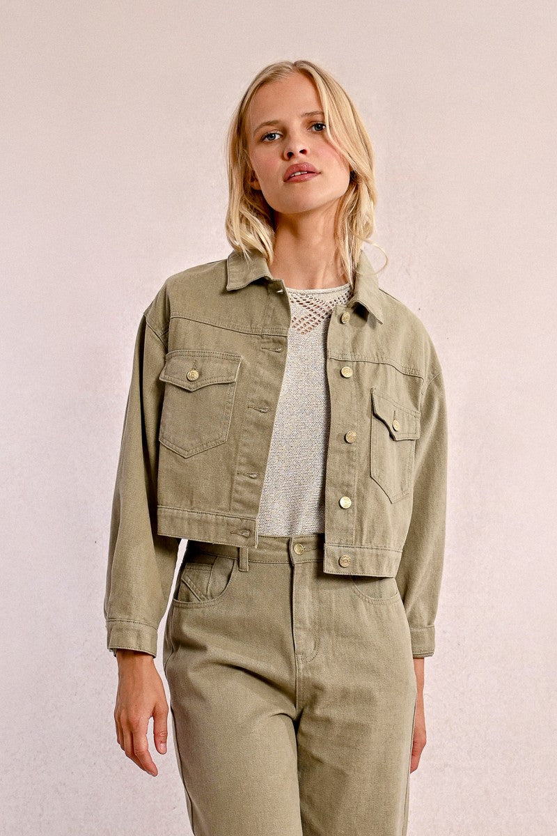 Short Jacket in Khaki