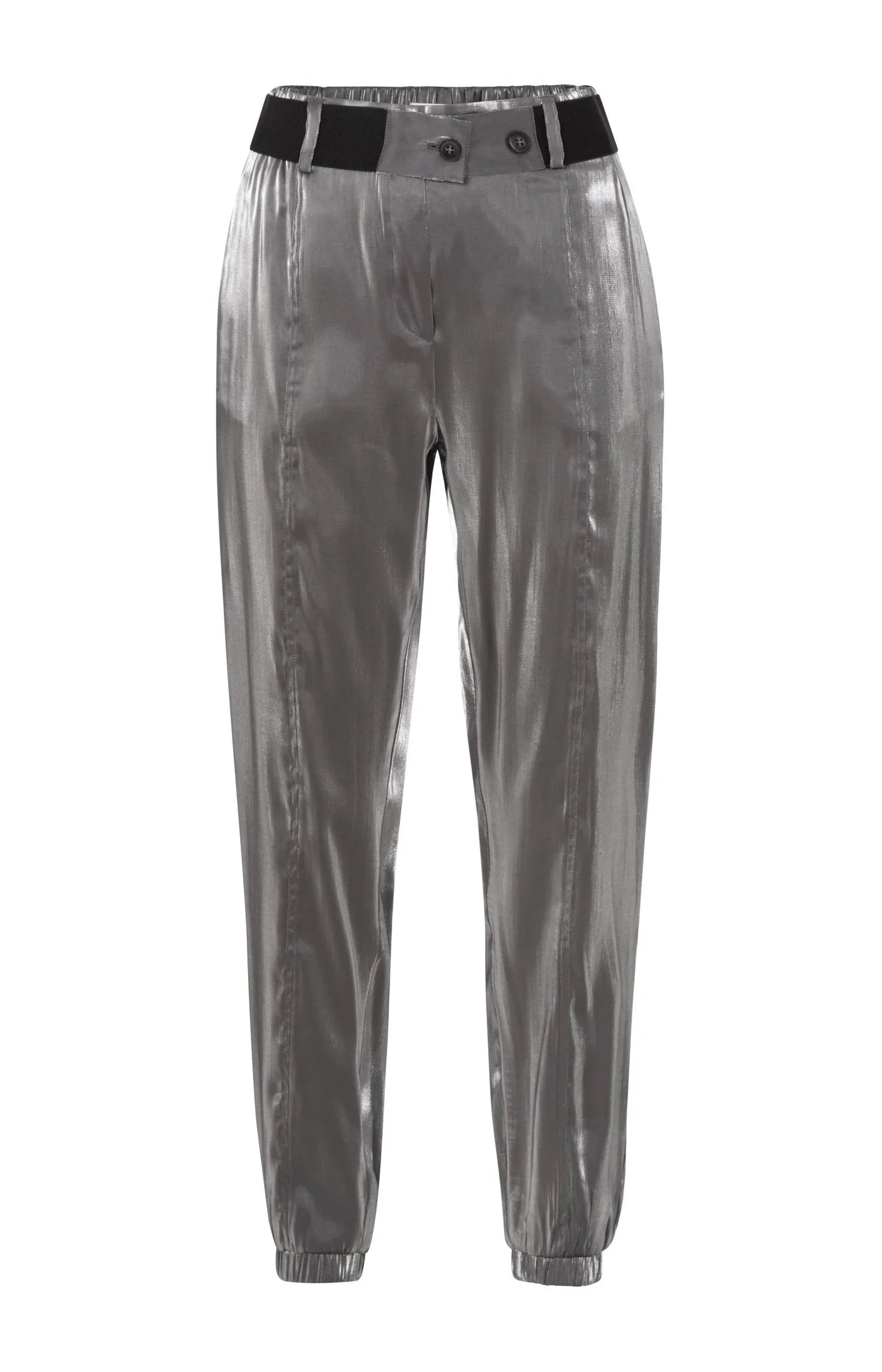 Metallic Trouser in Silver