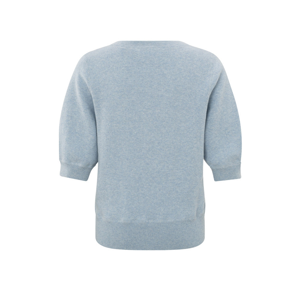 V-Neck Sweater in Xenon Blue