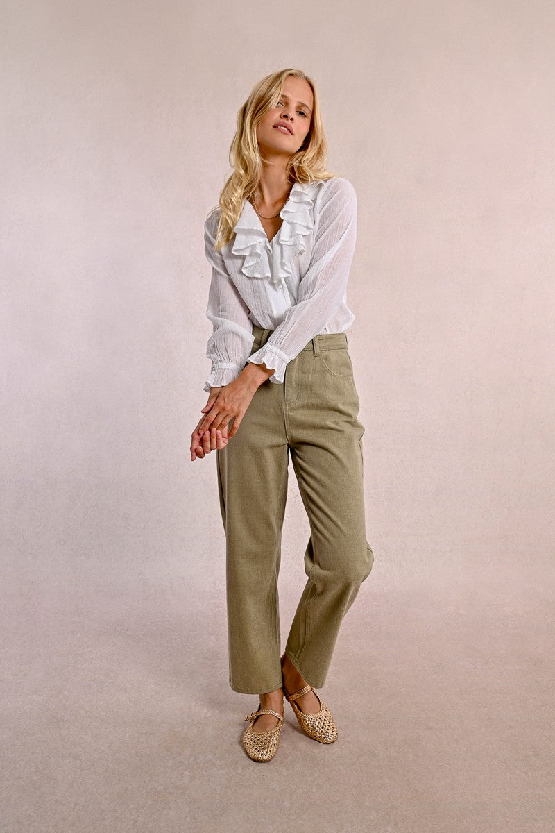 Straight Trouser in Khaki