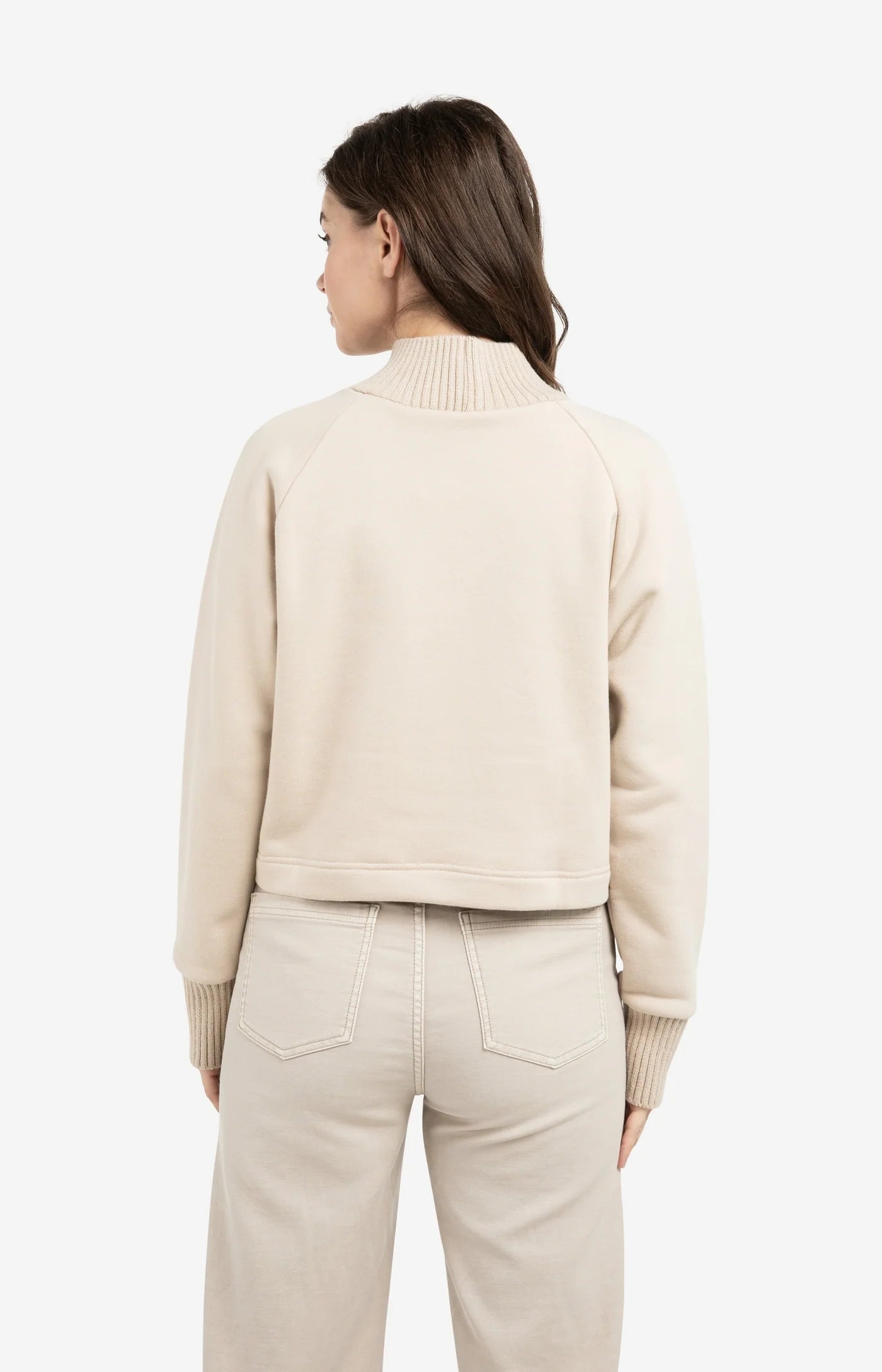 Knitted Collar Sweater in Oxford Tan Brown