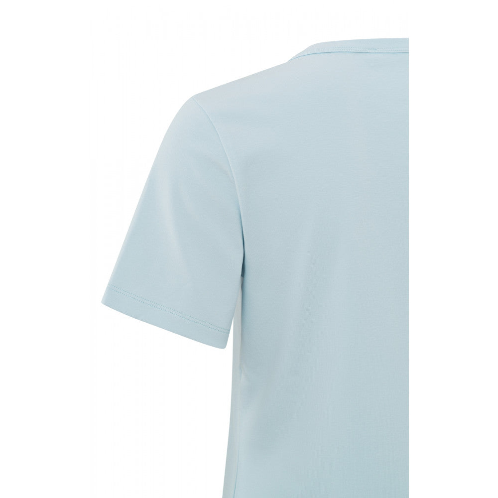 Crew Neck T-Shirt in Air Blue