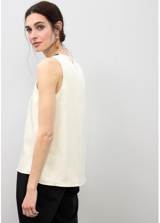 V-neck Top in Ecru