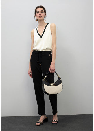 V-neck Top in Ecru