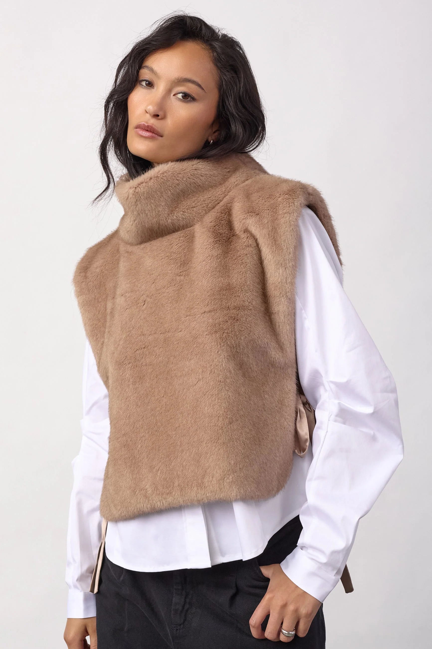 Feracc Faux Collar in Creme