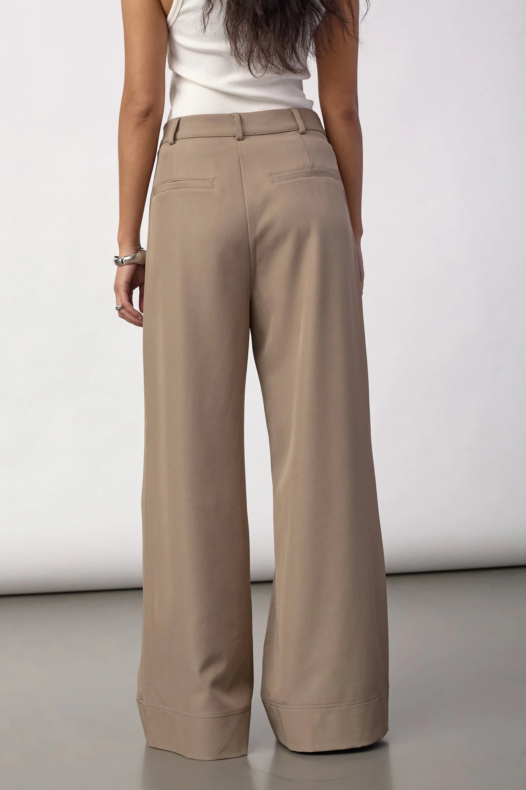 Lunacc Pleat Pant in Taupe